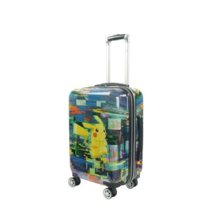 Pokemon Pikachu 21 Inch Rolling Luggage, Hardshell Carry On Suitcase with Wheels, Multicolor