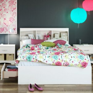 South Shore Step One, Contemporary Bed, Full White