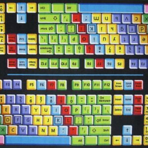 Fun Rugs Fun Time Area Rug FT-100 Keyboard Multi-Color Technology Keyboard