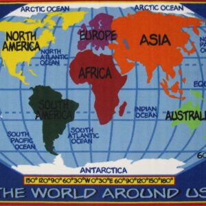 Fun Rugs Fun Time Collection Kids World Map Area Rug-Size:5'3" x 7'6"