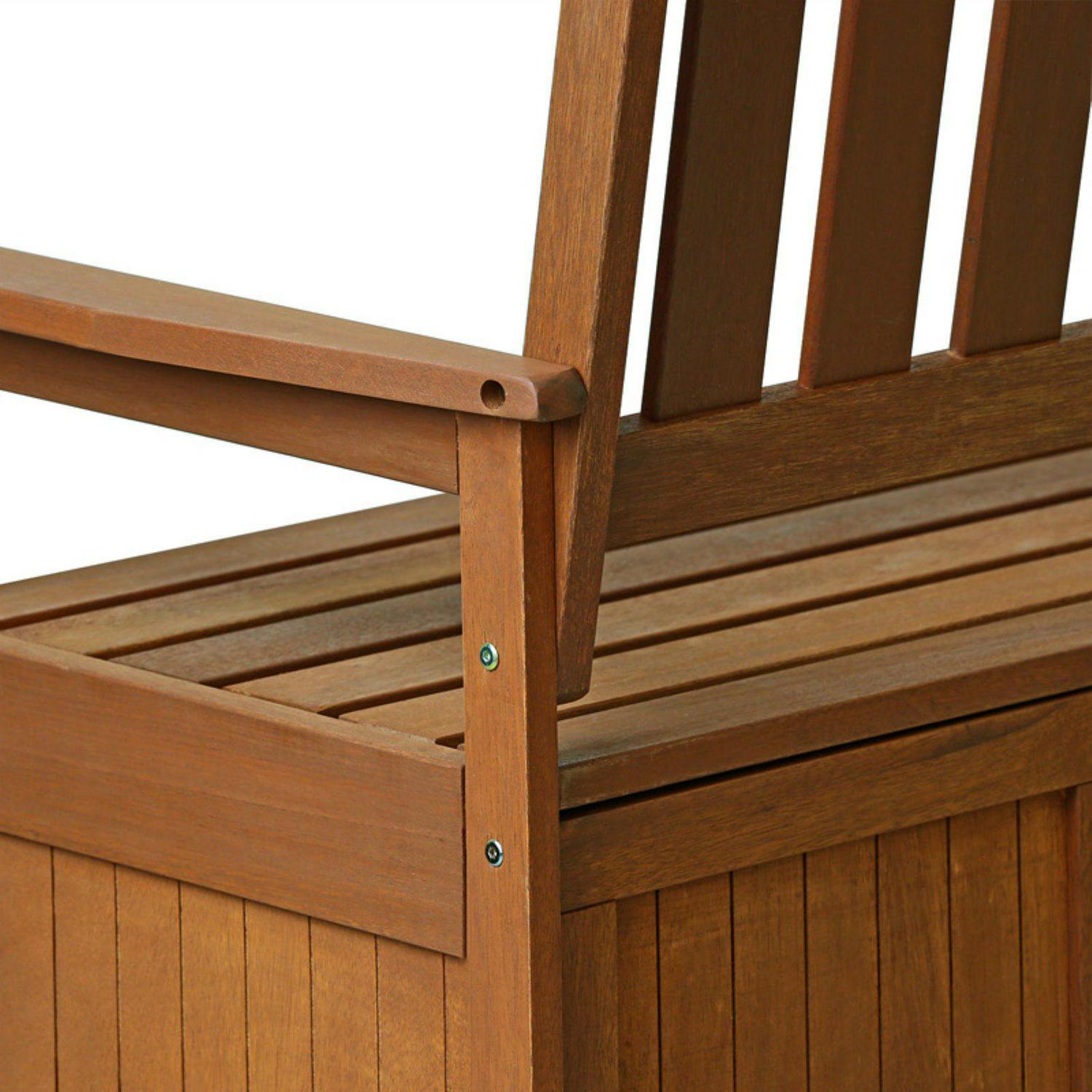 Furinno Tioman Water Resistant 41.9 Gallon Wood Deck Box, Brown - Image 6