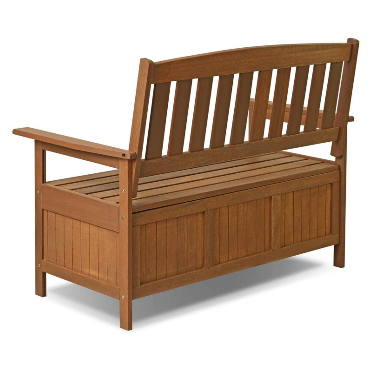 Furinno Tioman Water Resistant 41.9 Gallon Wood Deck Box, Brown - Image 7