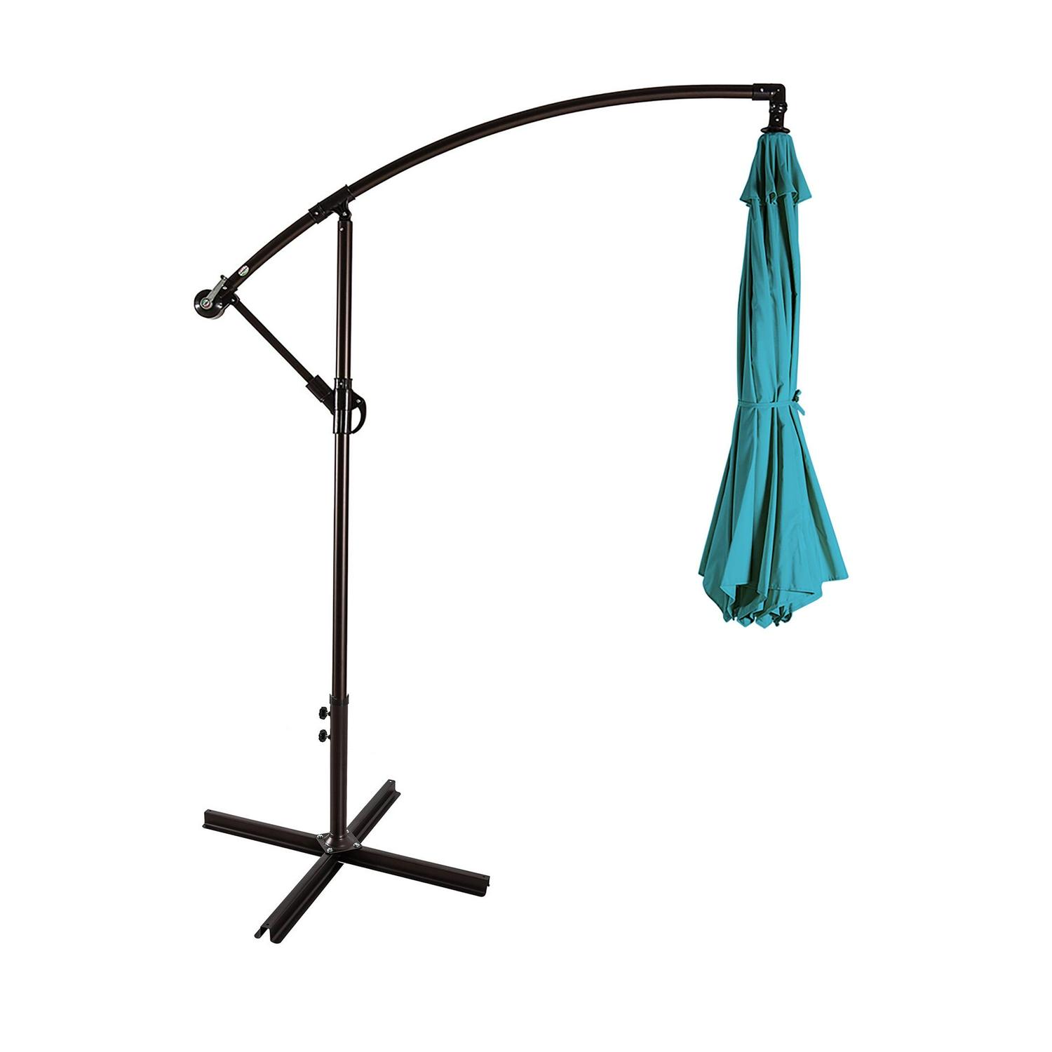 GARDEN 10 Ft Offset Cantilever Umbrellas for Patio Outdoor Shade, Turquoise - Image 3
