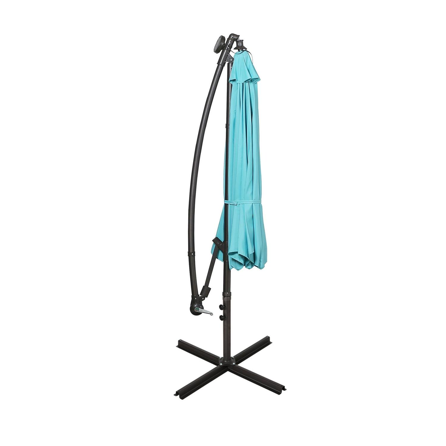 GARDEN 10 Ft Offset Cantilever Umbrellas for Patio Outdoor Shade, Turquoise - Image 4