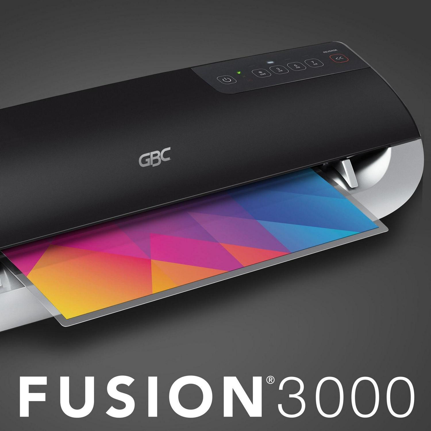 GBC Fusion 3000L 12" Laminator, 1 Min Warm-Up, 3-5 Mil, Includes 30 EZUse Laminating Pouches - Image 2