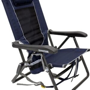 GCI Outdoor Backpack Event Chair Lightweight Low Profile Reclining Chair, Indigo