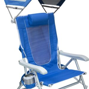 GCI Waterside SunShade Backpack Fabric Beach Chair - Saybrook Blue
