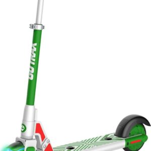 GOTRAX GKS Lumios Electric Scooter for Kid Ages 6-12,6" LED Wheel Lightweight Electric Kick Scooter for Kids Teens,Green