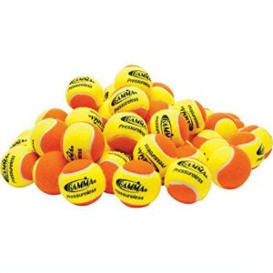 Gamma Sports Pressureless Practice Tennis Balls, Yellow/Orange - Pack of 60
