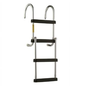 Garelick EEz-In Removable 4-Step Folding Pontoon Boarding Ladder