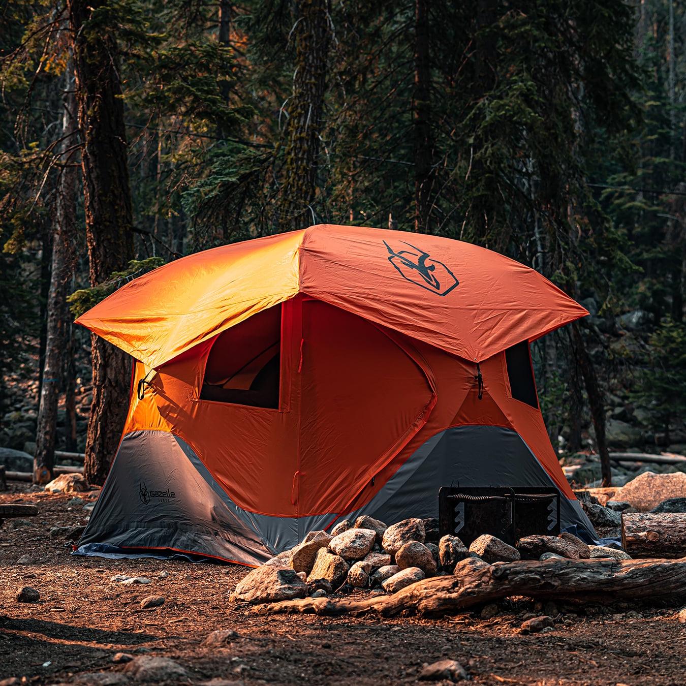 Gazelle T4 4-Person Pop Up Camping Tent with Removable Floor & Rain Fly - Image 7