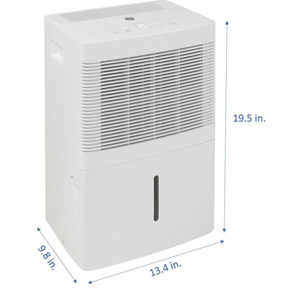General Electric 20-Pint Portable Dehumidifier with Drain, White, Factory Reconditioned - Image 3