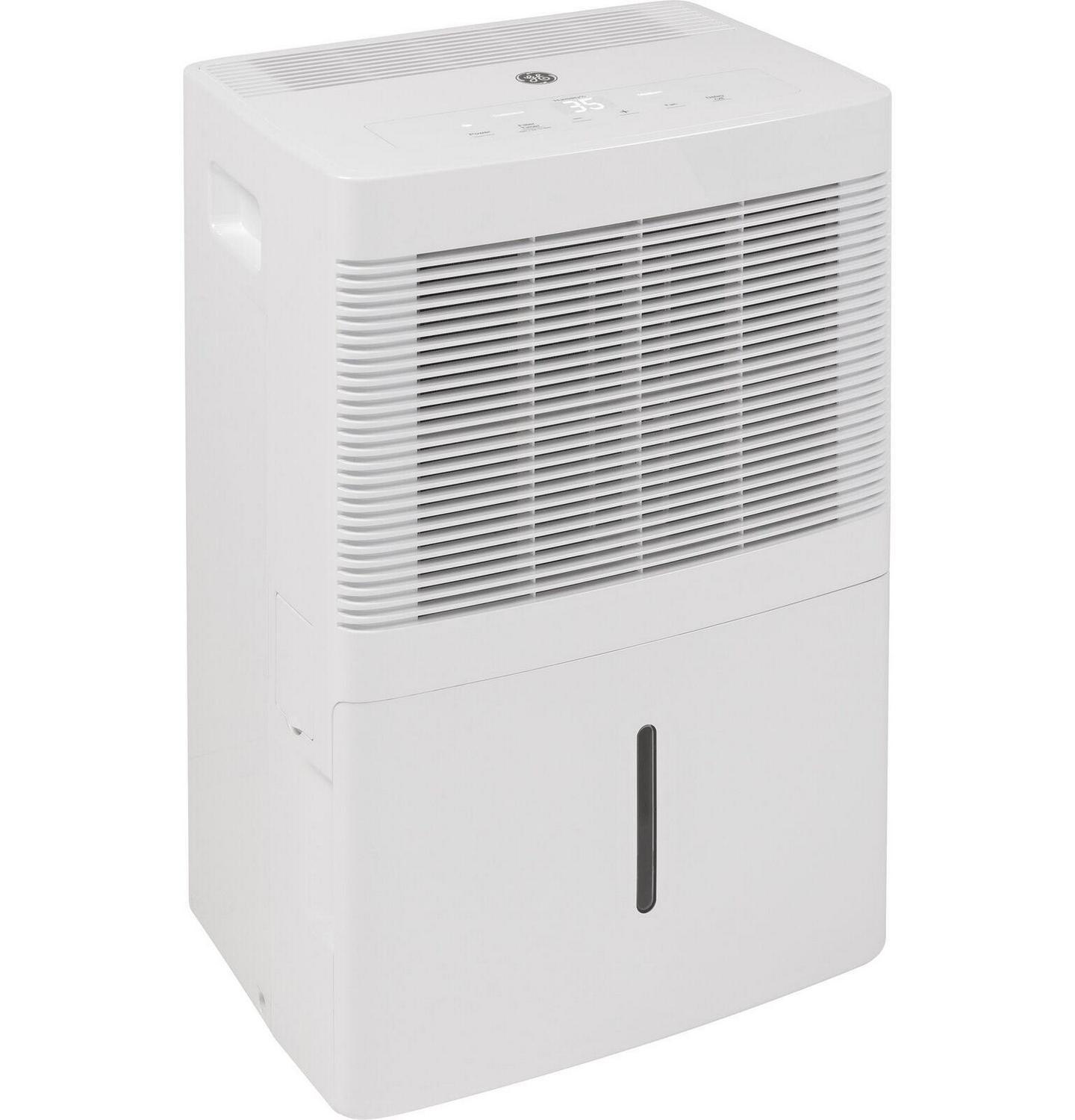 General Electric 20-Pint Portable Dehumidifier with Drain, White, Factory Reconditioned