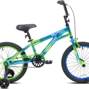 Genesis Glitch BMX Bike, 18" Wheels, Kids Ages 6-9 Years, Blue/Green