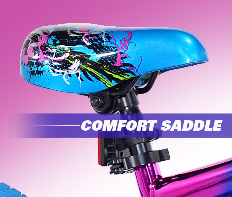 Genesis Illusion Child Bike, 18" Wheels, Kids Ages 6-12 Years, Blue/Purple - Image 6