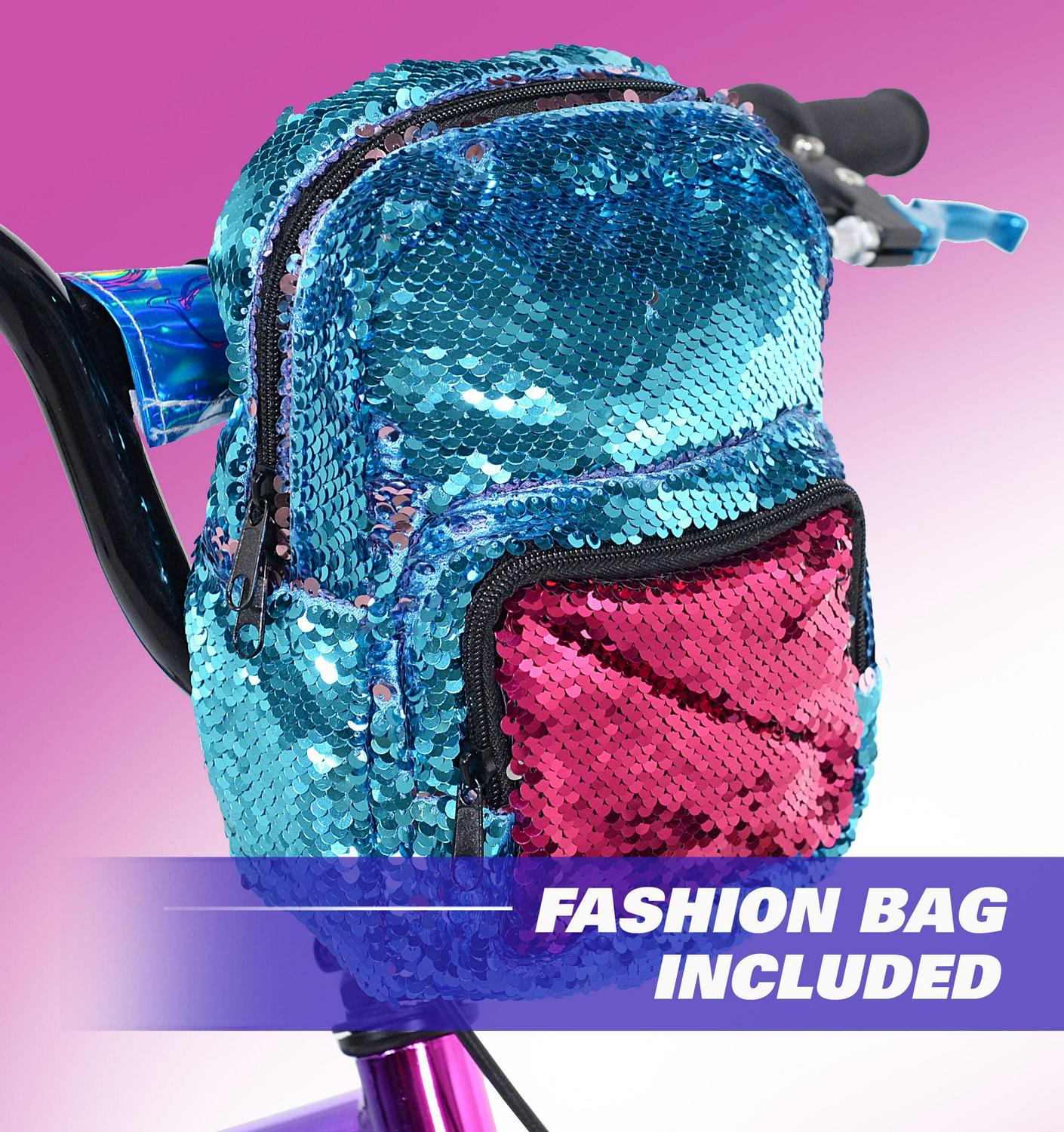 Genesis Illusion Child Bike, 18" Wheels, Kids Ages 6-12 Years, Blue/Purple - Image 5