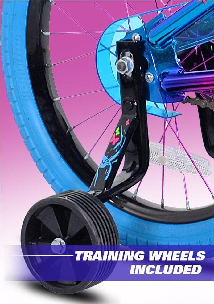 Genesis Illusion Child Bike, 18" Wheels, Kids Ages 6-12 Years, Blue/Purple - Image 4