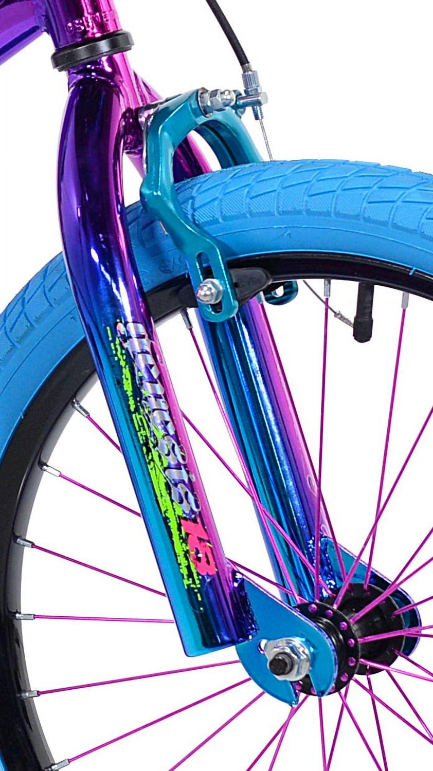 Genesis Illusion Child Bike, 18" Wheels, Kids Ages 6-12 Years, Blue/Purple - Image 3