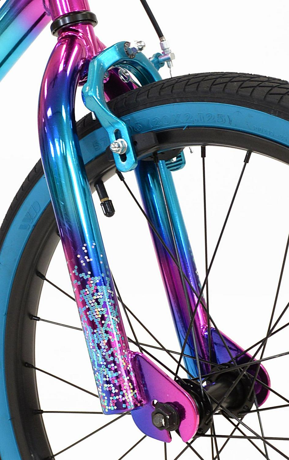 Genesis Illusion Child Bike, 20" Wheels, Kids Ages 7-13 Years, Blue/Purple - Image 3