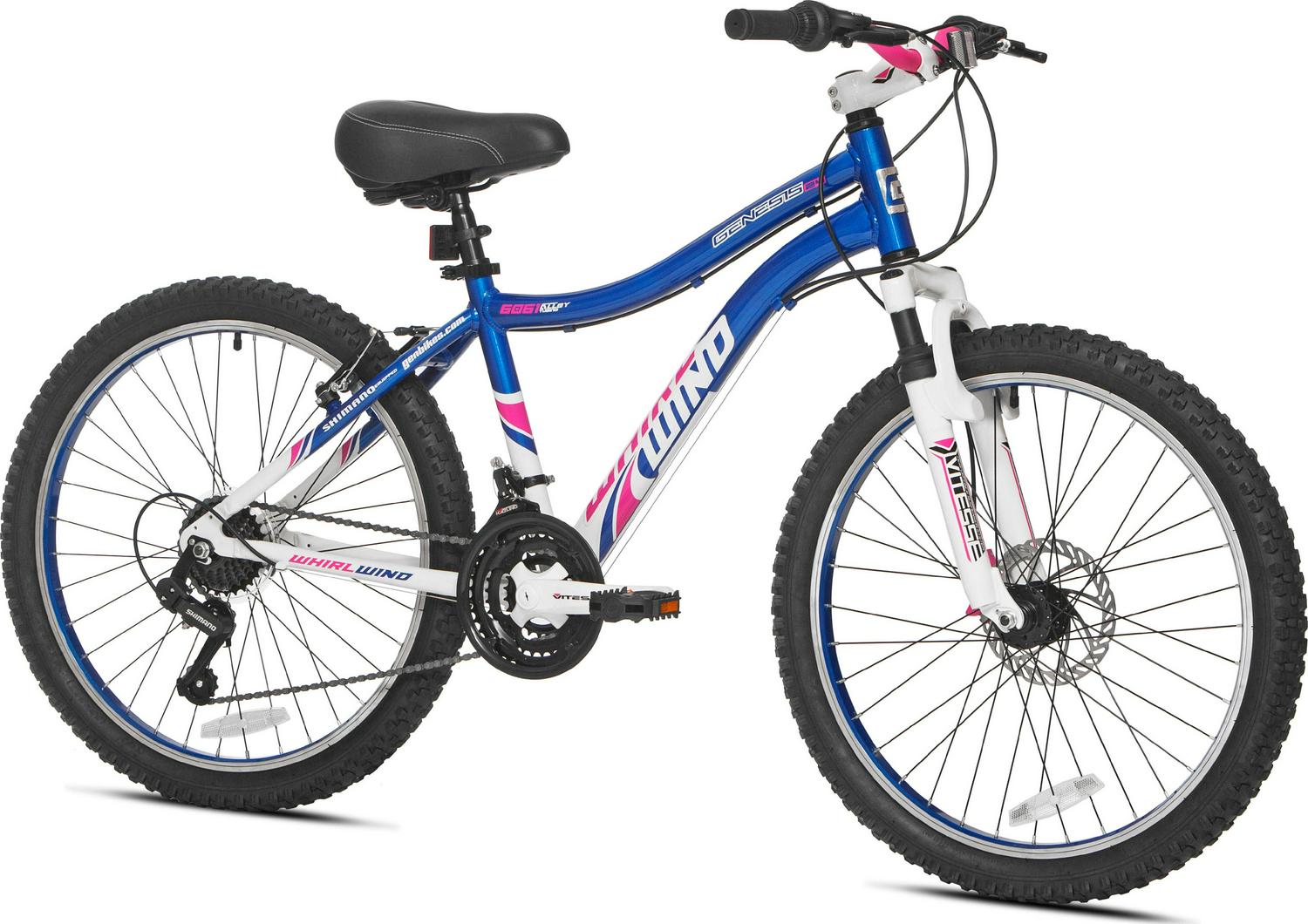 Genesis 24" Whirlwind Girl's Mountain Bike,Tween/Adult, Blue