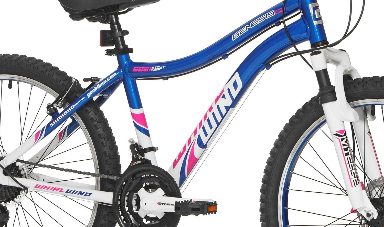 Genesis 24" Whirlwind Girl's Mountain Bike,Tween/Adult, Blue - Image 4