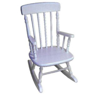 Deluxe Child's Spindle Rocking Chair (White)