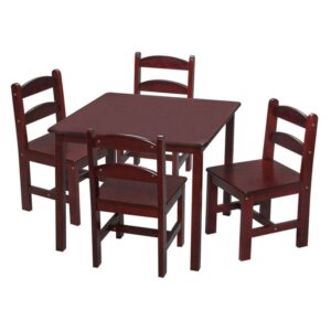 Gift Mark Cherry Square Table with 4 Chairs