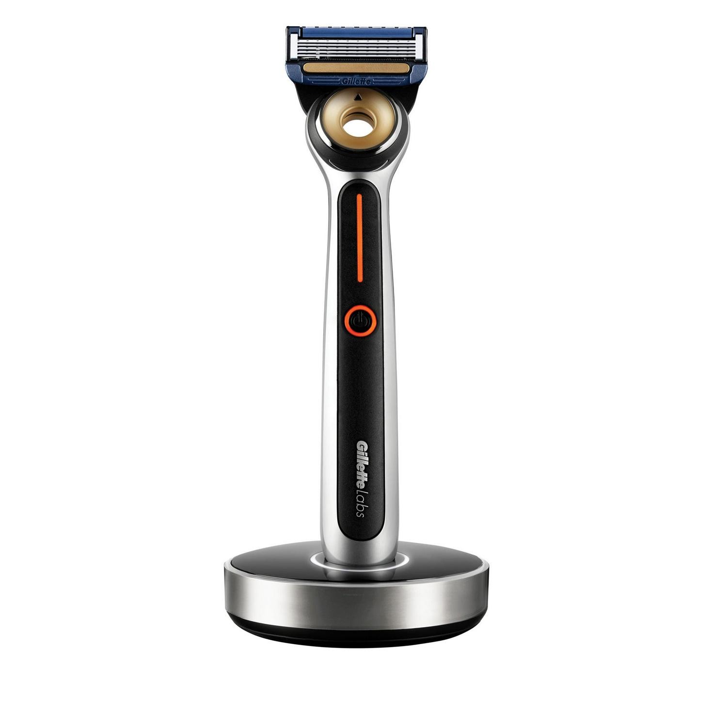 Gillette Labs Men's Heated Razor Starter Kit - 1 Handle, 2 Blade Refills, 1 Charging Dock, Black - Image 9
