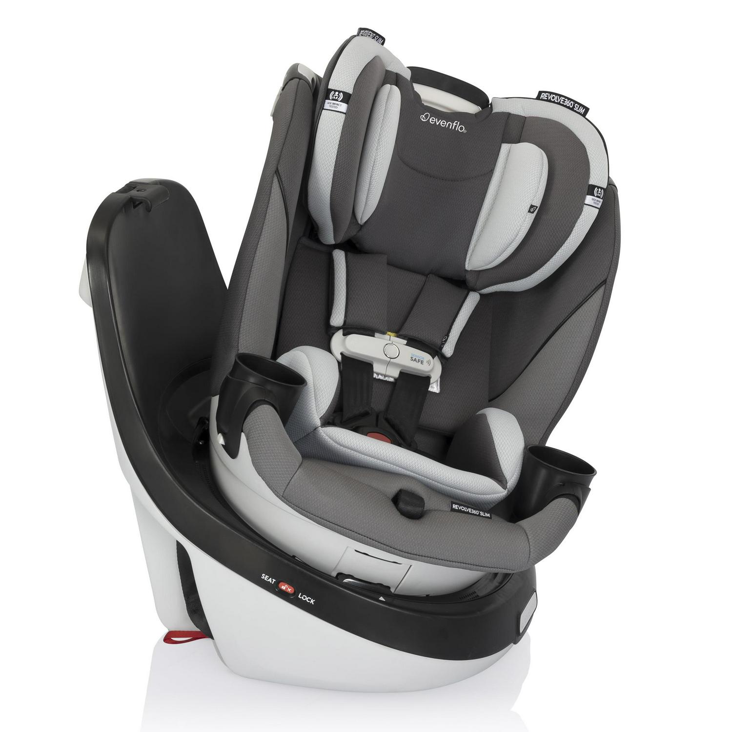 Gold Revolve360 Slim 2-in-1 Rotational Car Seat with SensorSafe (Pearl Gray) - Image 8