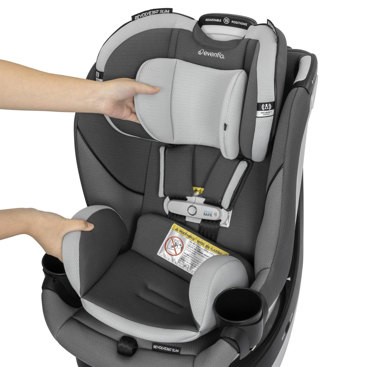 Gold Revolve360 Slim 2-in-1 Rotational Car Seat with SensorSafe (Pearl Gray) - Image 4