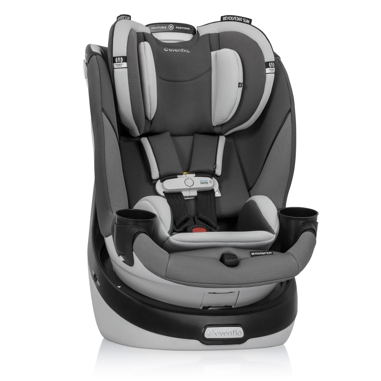 Gold Revolve360 Slim 2-in-1 Rotational Car Seat with SensorSafe (Pearl Gray) - Image 21