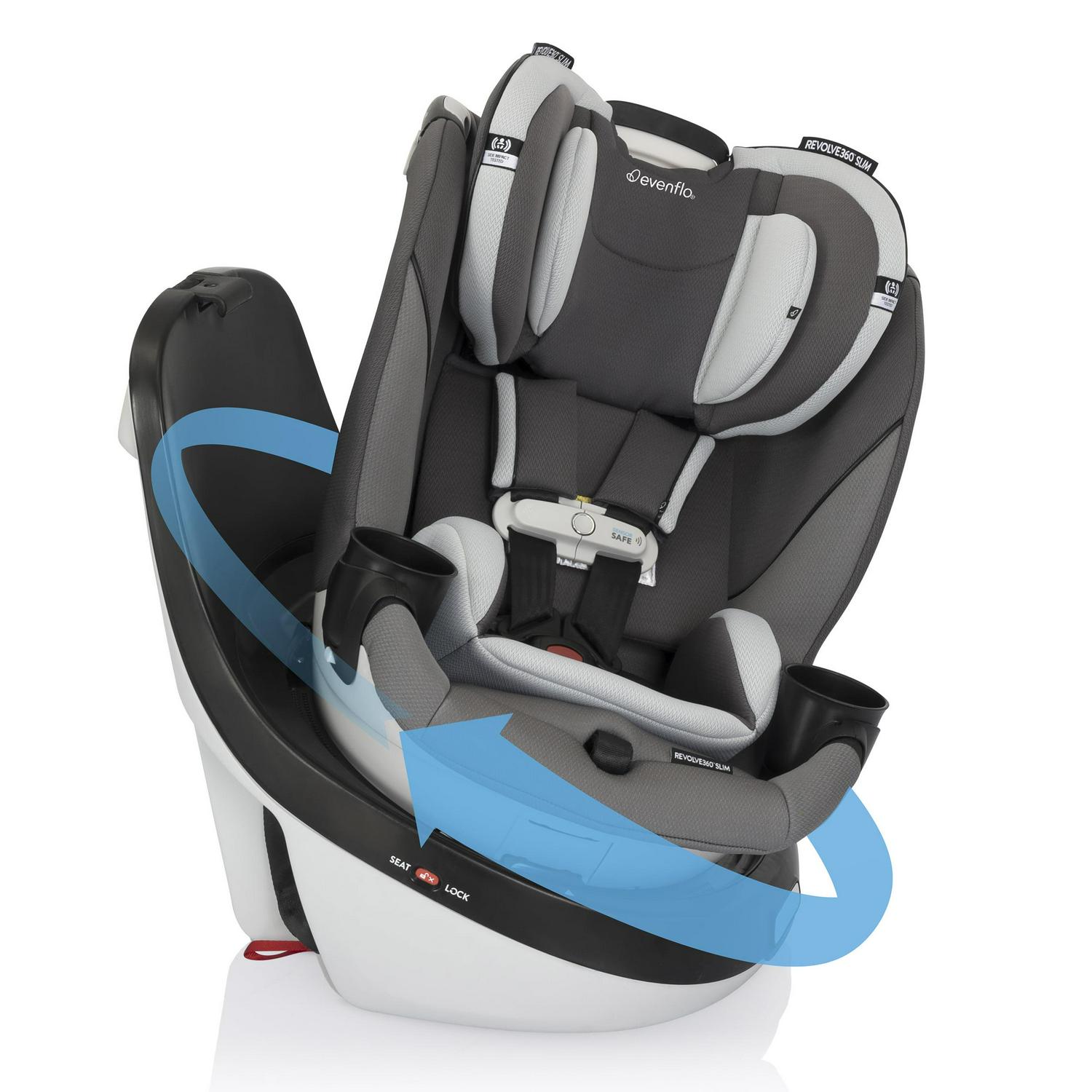 Gold Revolve360 Slim 2-in-1 Rotational Car Seat with SensorSafe (Pearl Gray) - Image 20