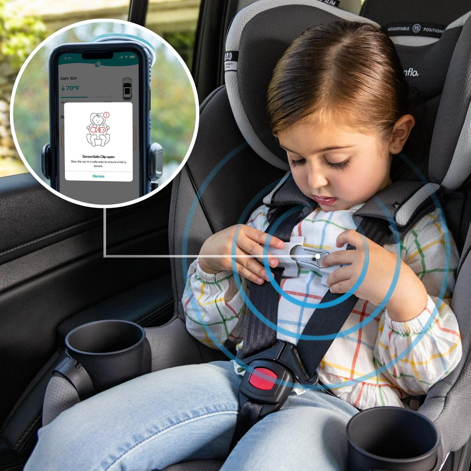 Gold Revolve360 Slim 2-in-1 Rotational Car Seat with SensorSafe (Pearl Gray) - Image 26