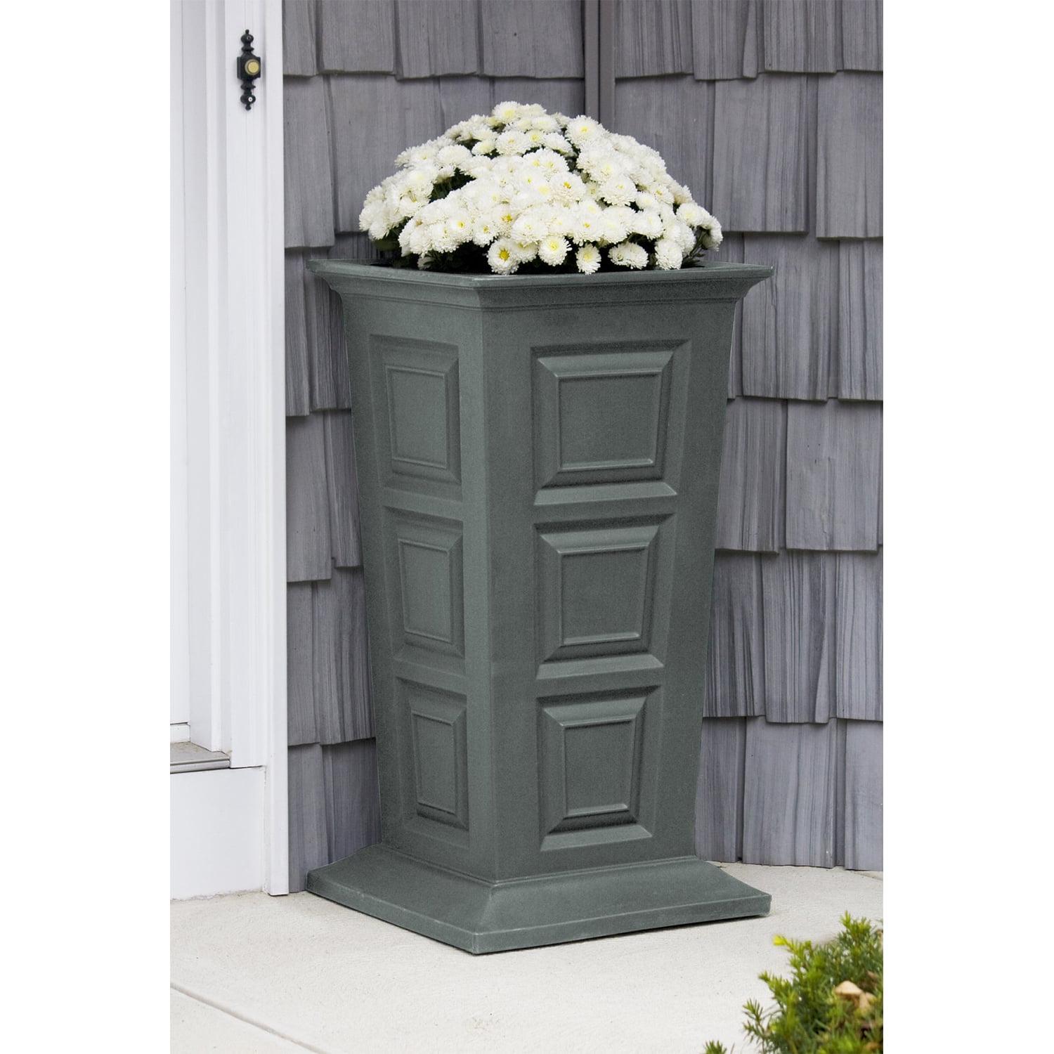 Good Ideas Savannah Tall Square Resin Planter - Image 2