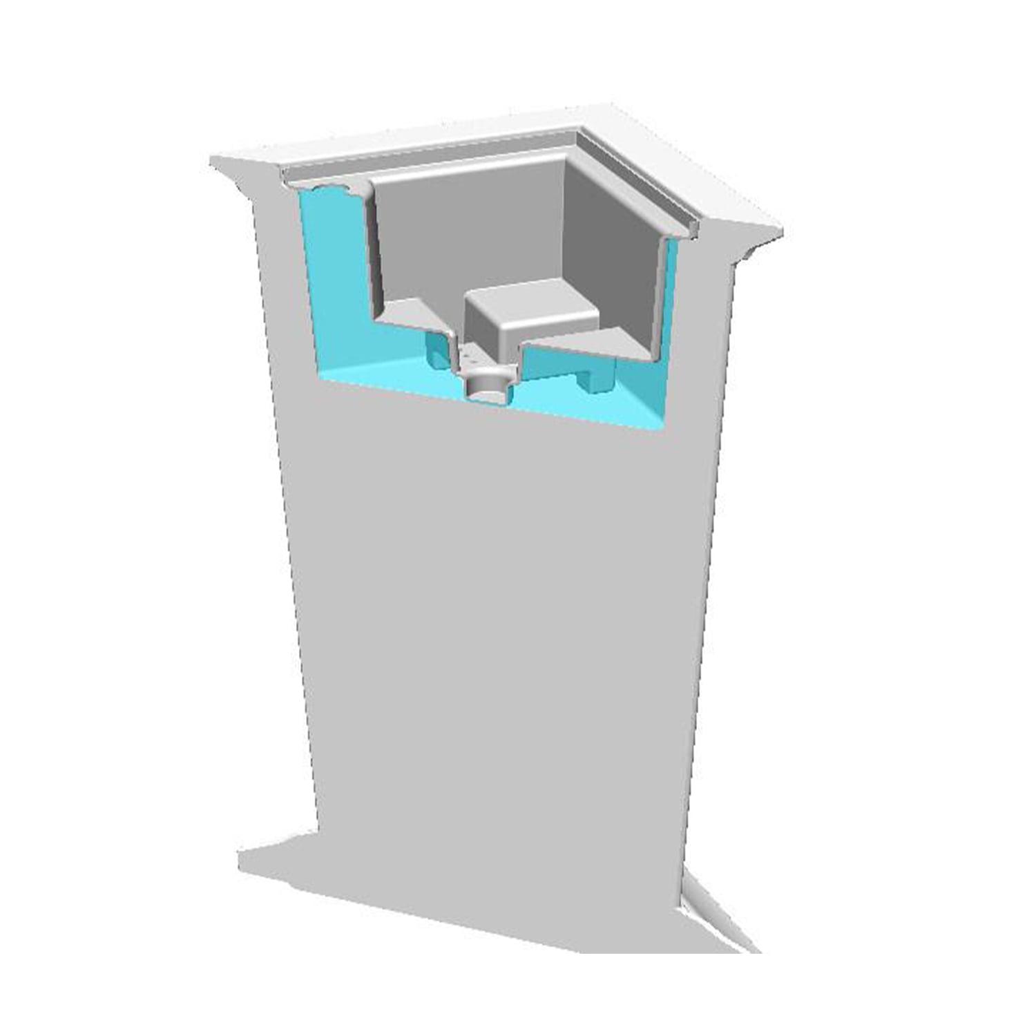 Good Ideas Savannah Tall Square Resin Planter - Image 4