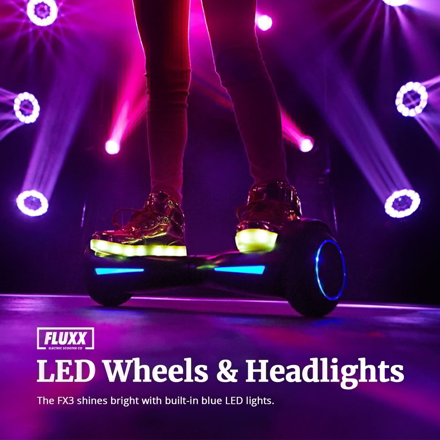 GOTRAX FX3 Hoverboard for Kids Adults,200W Motor 6.5" LED Wheels 6.2mph Speed Hover Board, Blue - Image 10