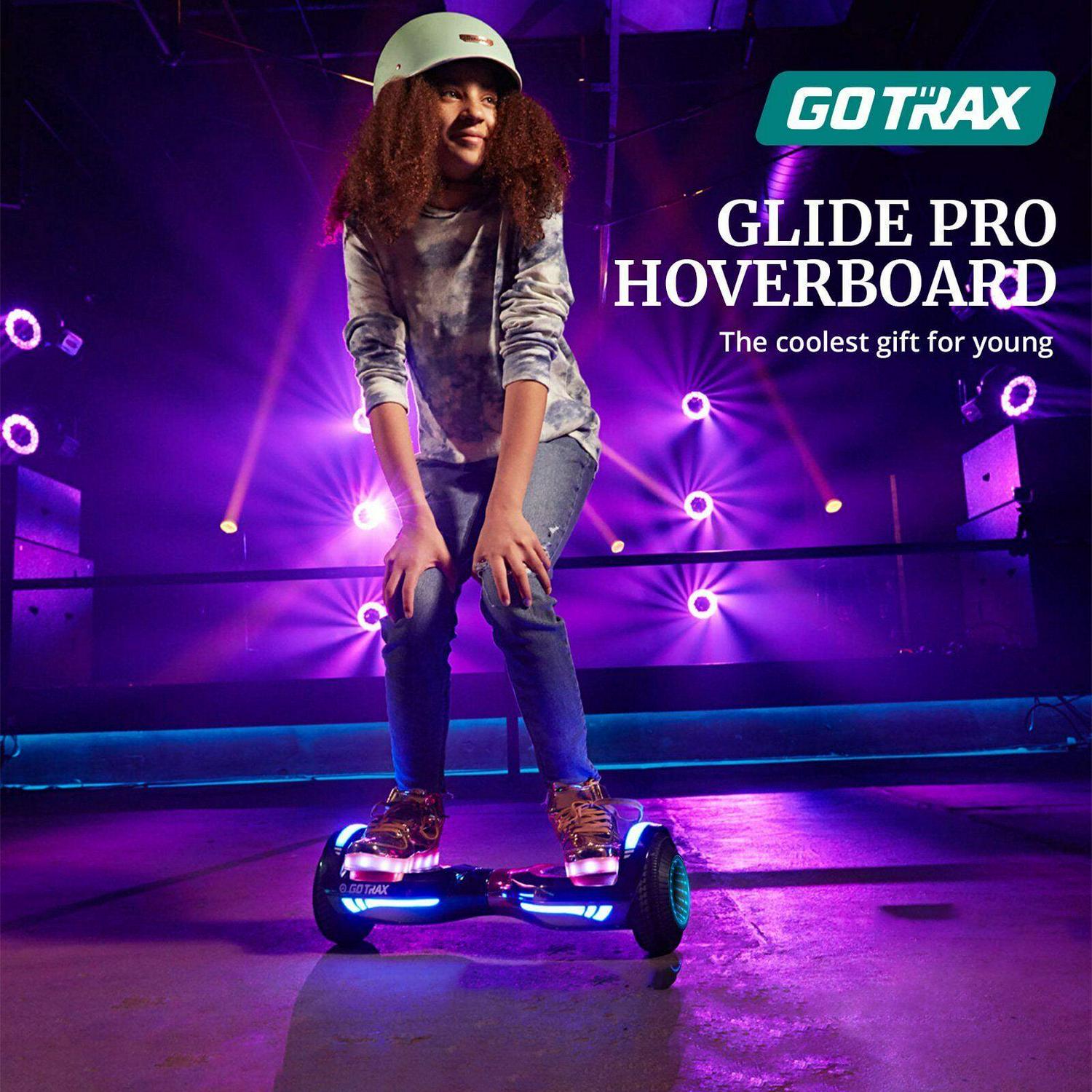 GOTRAX Glide Hoverboard for Kids Ages 6-12 with Bluetooth Speaker and LED Lights, Silver - Image 8