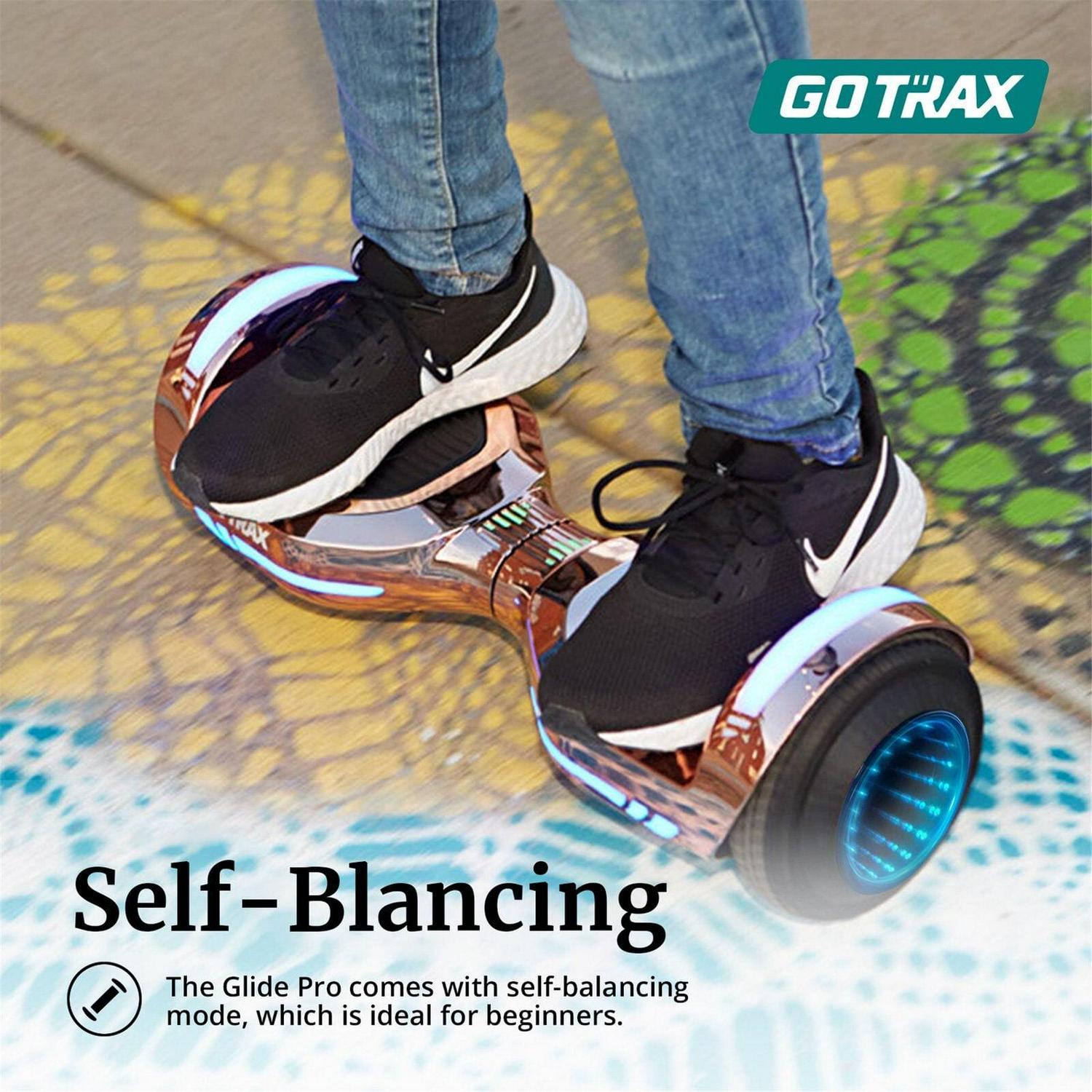 GOTRAX Glide Hoverboard for Kids Ages 6-12 with Bluetooth Speaker and LED Lights, Silver - Image 7