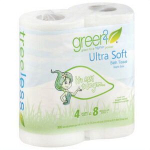 Green2 Tree Free Bath Tissue 2-Ply 300 Sheets 4 Pc (Pack Of 24)