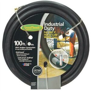 Green Thumb 8650-100 5/8" x 100' Black Rubber Garden Hose
