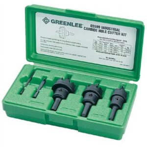 Greenlee 7/8 1-1/8 1-3/8 in. Dia. x 2 in. L Carbide Tipped Hole Cutter Set 4 pc.