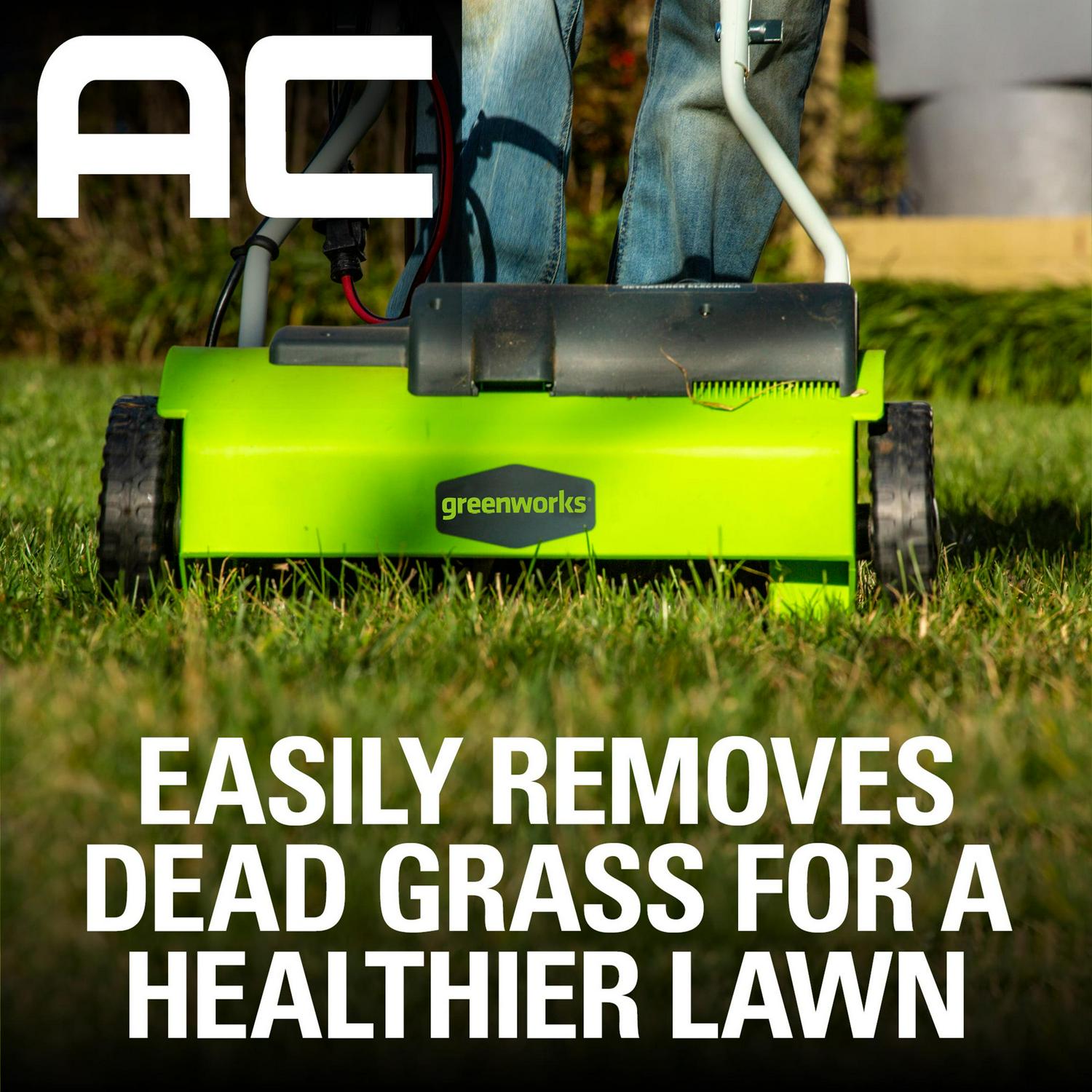 Greenworks 10 Amp 14" Corded Electric Dethatcher 27022 - Image 4