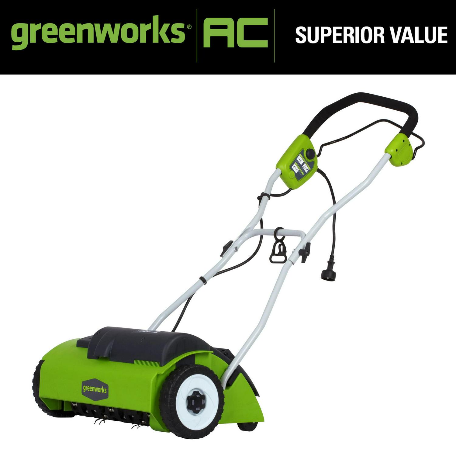 Greenworks 10 Amp 14" Corded Electric Dethatcher 27022 - Image 3