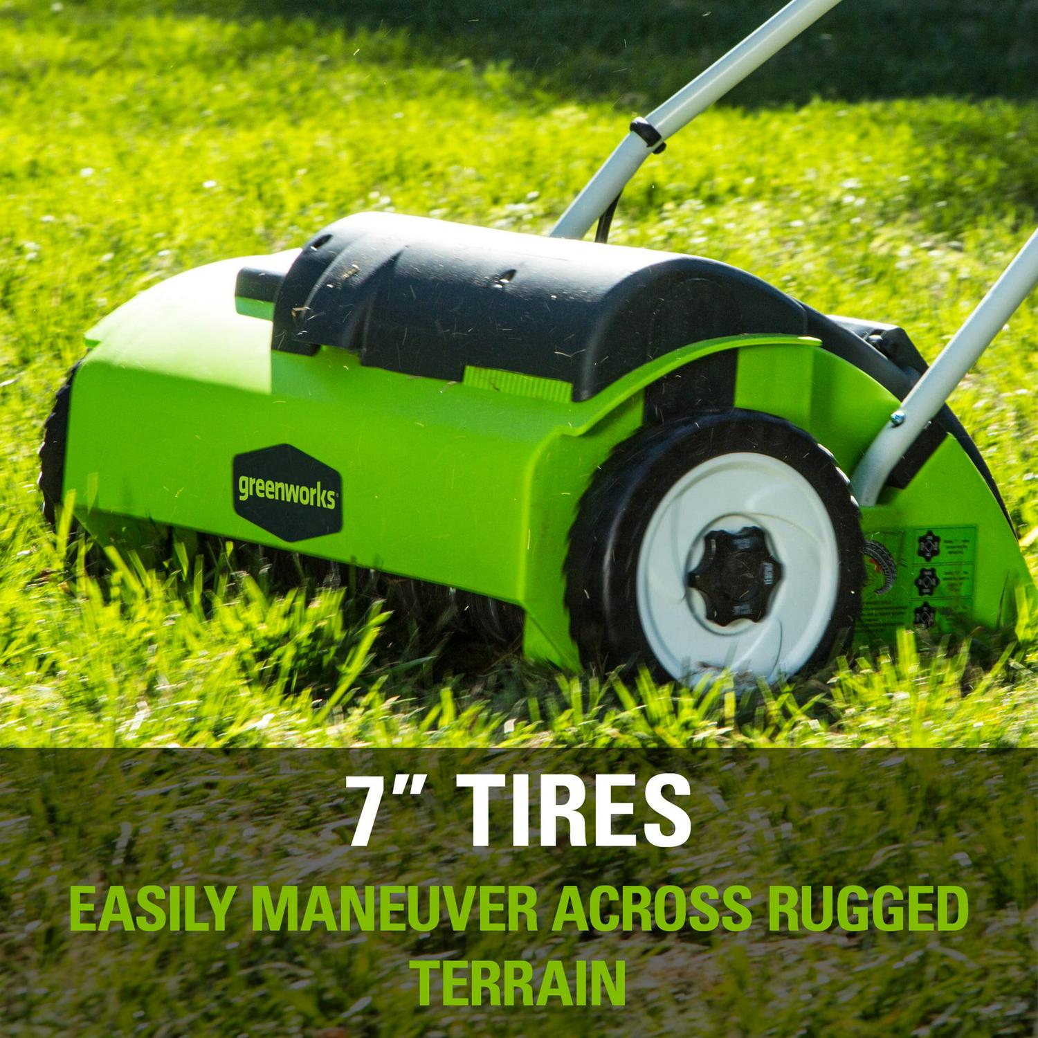 Greenworks 10 Amp 14" Corded Electric Dethatcher 27022 - Image 11
