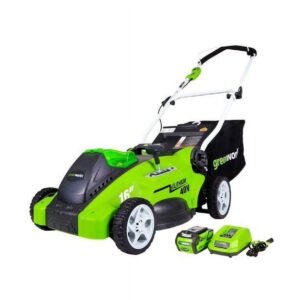 Greenworks 40V 16” Battery Powered Push Walk-Behind Mower, Brushless Motor, 5Ah Battery