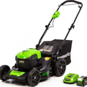 Greenworks 40V 20" Brushless Push Lawn Mower with 4.0 Ah Battery & Quick Charger 2516302VT