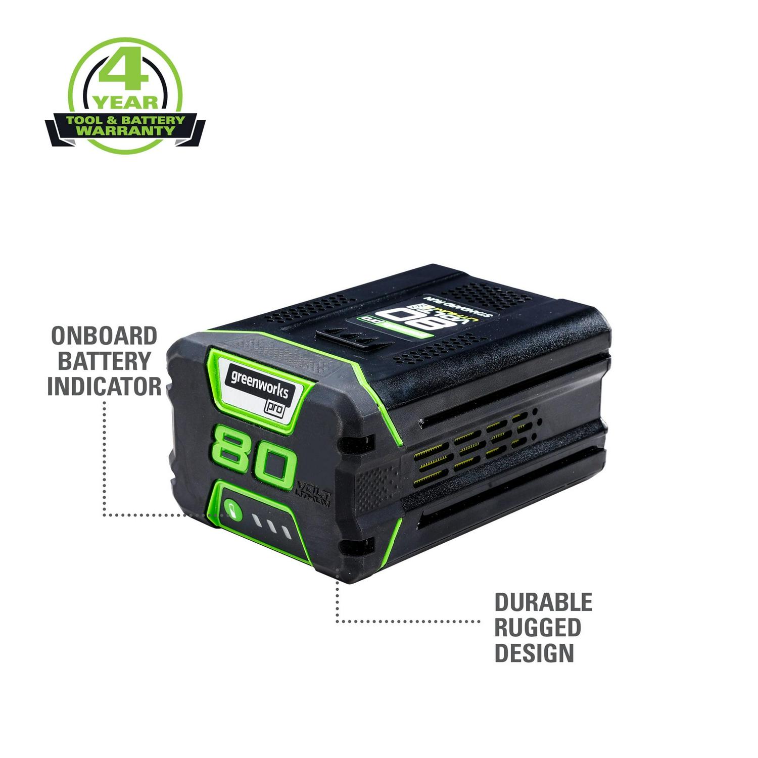 Greenworks 80V 2.5Ah Lithium-Ion Battery 2901702 - Image 2
