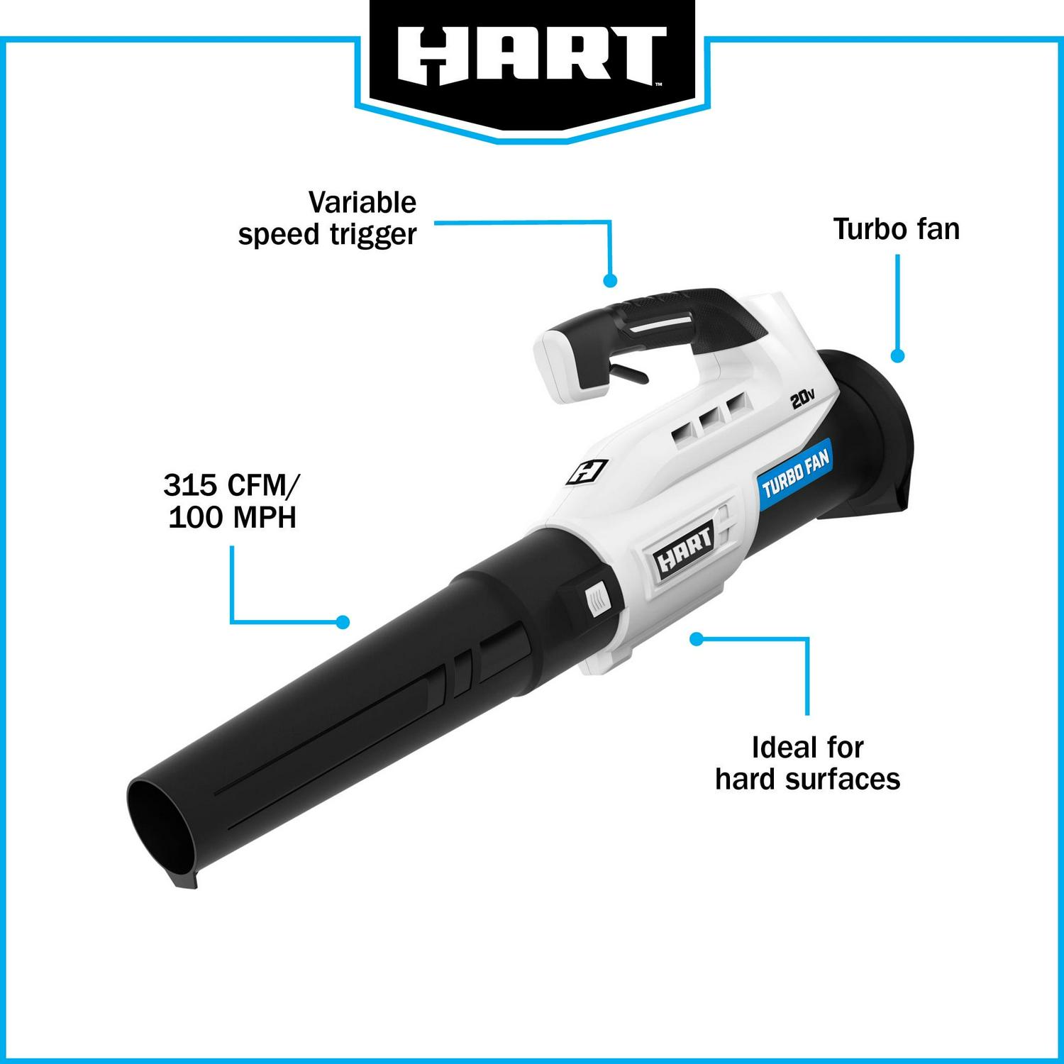 HART 20-Volt 13-inch Brushless Combo Kit, (1) 4.0Ah Lithium-Ion Battery - Image 9