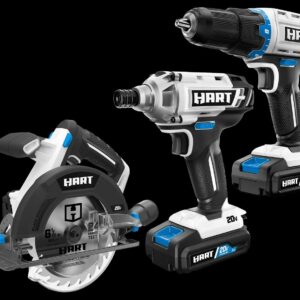 HART 20-Volt 3-Tool Combo Kit (2) 2.0Ah Lithium-Ion Batteries