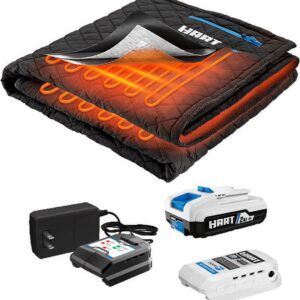 HART 20-Volt Cordless Heated Blanket Kit, Black, (1) 2.0Ah Lithium-Ion Battery